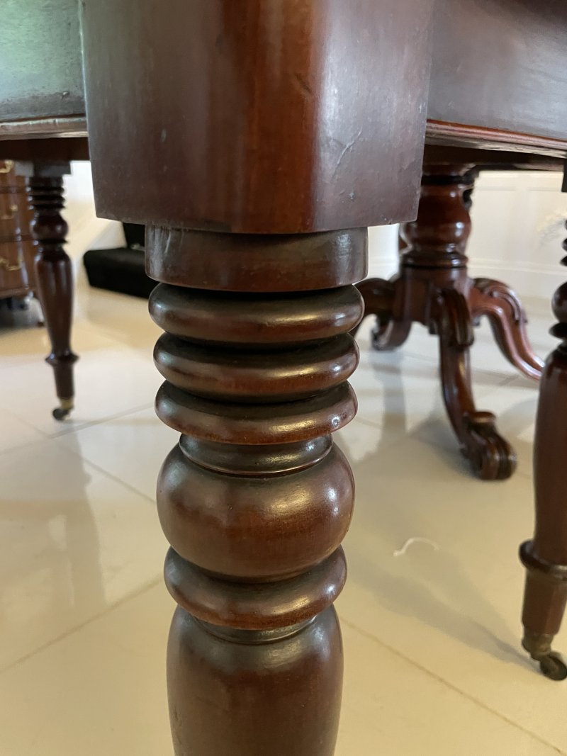 Rare Irish 12/14 Seater Metamorphic Antique Victorian Superb Quality Figured Mahogany Dining Table - Image 6